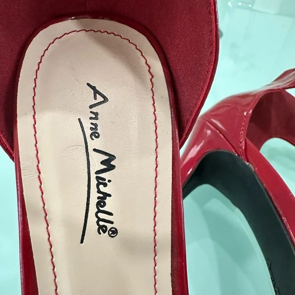 NEW Anne Michelle Red Patent 3” Heels Size 8 NWOT - Picture 4 of 4
